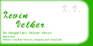 kevin velker business card